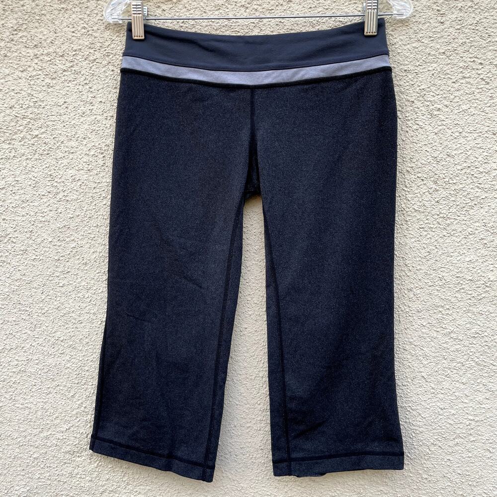 Lululemon Groove Crops 6 Heather Charcoal Grey